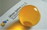 Glaskugel Briefbeschwerer unifarben 