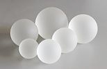Glaskugeln 80-100 mm Iceballs weiß Frosteffekt