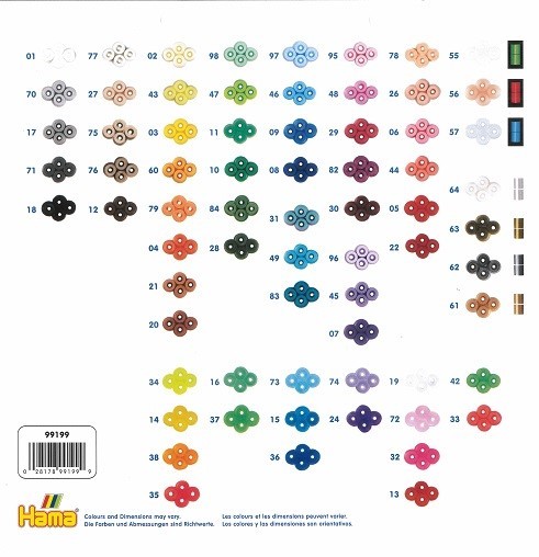 16 x 500 Hama Bügelperlen Midi Farben frei wählbar für midi Stiftplatten 