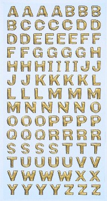 Crea Pop Softy Sticker von hobbyfun, 3 D Effekt Sticker selbstklebend  Buchstaben groß in gold kaufen im Shop bei