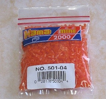 Hama Mini-Bügelperlen 2000 im Beutel orange 