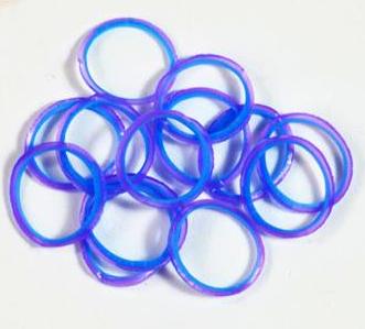 Loopies Loom Bandz Bänder 2 farbig 100 Ringe 6 Verschlüsse 1 Häkelnadel Neu
