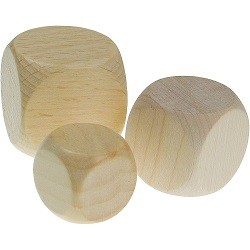 5 Blankowürfel  Holzwürfel  zum Bemalen Basteln 40 mm Bastelwürfel 