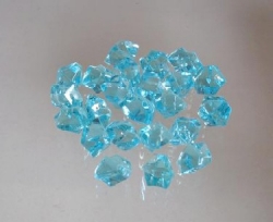 Geschenkbox Acryldekosteine, klein, türkisblau, 80 gr.