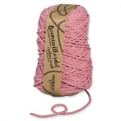 Baumwollkordel auf Spule, rosa, Ø 5 mm, ca. 80 Meter