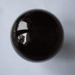 Deko Kristallglaskugel Rundschliff, 50 mm, schwarz opak, Stck.