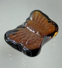 Motive Glassteine, Schmetterling, bernstein-amber, 200 gr-Netz