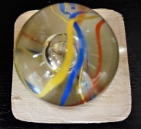 Glasmurmeln im Netz Fiesta Millefiori, 50 mm, 2 Stck.