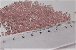 Mikro Glaskugeln transparent, roséfarben, 2 mm, 100 gr.