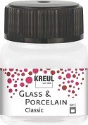 Glas- und Porzellanmalfarbe classic, metallic perlmuttweiß, 20 ml Glas