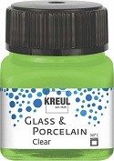 Glas- und Porzellanmalfarbe transparent, apfelgrün, 20 ml Glas