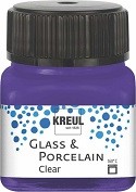 Glas- und Porzellanmalfarbe transparent, violett, 20 ml Glas