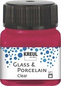 Glas- und Porzellanmalfarbe transparent, weinrot, 20 ml Glas