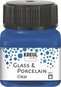 Glas- und Porzellanmalfarbe transparent, dunkelblau, 20 ml Glas