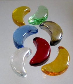 Bunte Mischung Glassteine, Monde, 200 gr- Beutel
