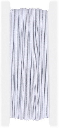 Hutgummi Elastikband, weiß, 0,8 bis 1 mm, 25 Meter