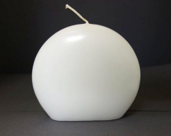Kerzenrohling Form Diskus, weiss, 1 Stück
