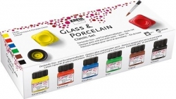 Sortiment Glas- und Porzellanmalfarbe classic, 6 x 20 ml Glas