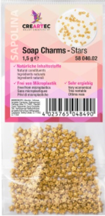 Streudekor Soap Charms, Sterne, 1,5 gr.