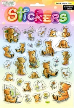 Sticker groß bunt transparent, Bärchen
