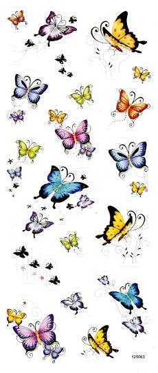 Sticker bunt transparent, Schmetterlingstraum
