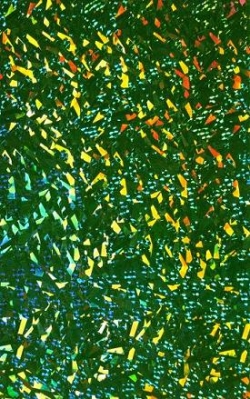 Verzierwachsplatte glitzer - irise dunkelgrün, 1 Stück