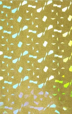 Verzierwachsplatte glitzer - irise, gold, 1 Stück