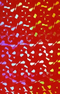 Verzierwachsplatte glitzer - irise, weinrot, 1 Stück