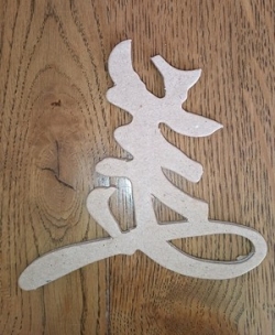 Restposten Ornament aus Pappart, ASIA Schriftzeichen medium