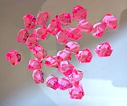 Acryldekosteine, klein, neonpink, 500 gr.-Sparpackung