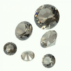 Set Glasdiamanten Mix für Dekozwecke, rauchgrau-anthrazit