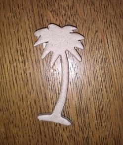 Restposten Ornament aus Pappart, Palme
