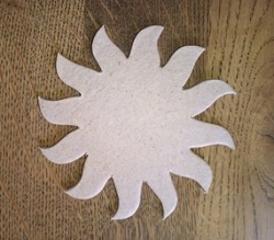 Restposten Ornament aus Pappart, Sonne groß