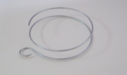 Ringspirale Feng Shui roh aus Edelstahl, silber-glänzend, für 25 mm Kugeln