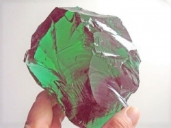 Deko Glasbrocken transparent, ca. 4 bis 8 cm, grün, Kilo