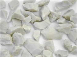 Deko Glassteine opak, ca. 2 bis 4 cm, perlmuttweiß, Kilo