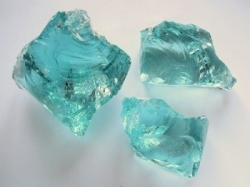 Deko Glasbrocken transparent, ca. 5 bis 8 cm, türkis, Kilo