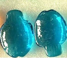 Motive Glassteine, Fische, azur-türkisblau, 100 gr-Beutel