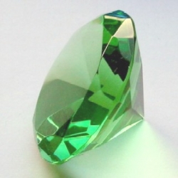 Deko Glasdiamant Kristall, grün, ca. 50 mm DM, Stück