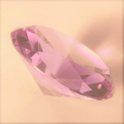 Deko Glasdiamant Kristall, pink-rosé, ca. 60 mm DM, Stück