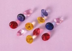 Set Deko Glasdiamanten bunt, ca. 20 mm DM, 12 Stück