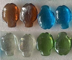 Bunte Mischung Glassteine, Fische, 200 gr- Beutel