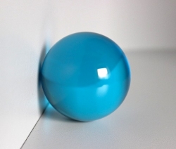 Deko Kristallglaskugel Rundschliff, 60 mm, türkisblau-aquamarin, Stck.