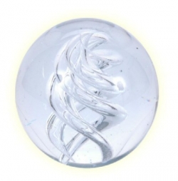 Dekokugel Briefbeschwerer 6 cm, Spirale gross, klar