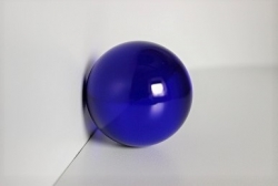 Deko Kristallglaskugel Rundschliff, 60 mm, ultramarinblau, Stck.