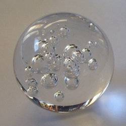 Kristallglaskugel 50 mm, Design Luftblasen