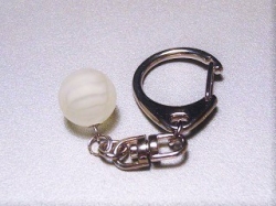 Deko Glaskugel, 16 mm, Frosteffekt oder transparent nachtleuchtend mit Schlüsselring, Stck.
