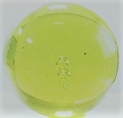 Deko Glaskugel 25 mm aus Uranglas, UV-Licht geeignet, gelbgrün