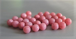 Glaskugeln mini, opal pink marmoriert, 10 mm, 50 gr.
