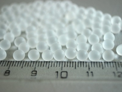 Glaskugeln mini, gefrostet weiss, 4,5 mm, 100 gr.